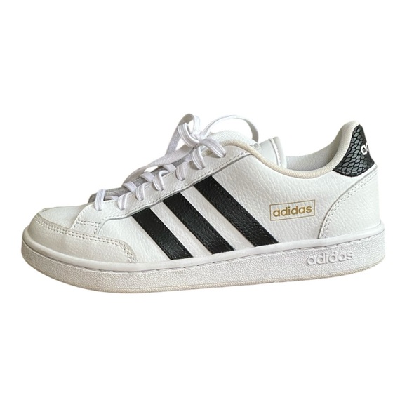 adidas Women's White and Black Sneakers - Picture 2 of 10